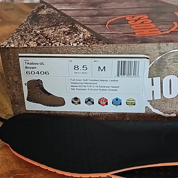 Hoss tan work boots sz 8.5 - Picture 5 of 6